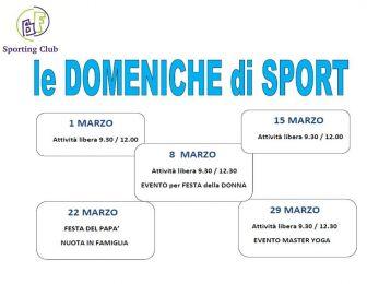 MARZO 2020 Domeniche di SPORT