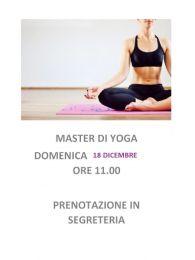 MASTER di YOGA DOMENICA 18 DICEMBRE 2022