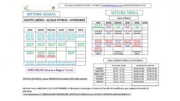 ATTIVITA' DAL 4 AL 14 SETTEMBRE